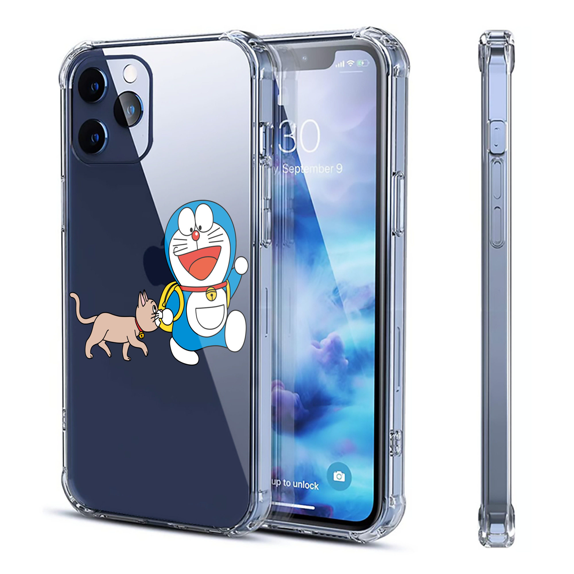 （画像用） ドラえもん Doraemon 【iPhone 12シリーズ対応】透明スマホケース（クリアソフトケース）